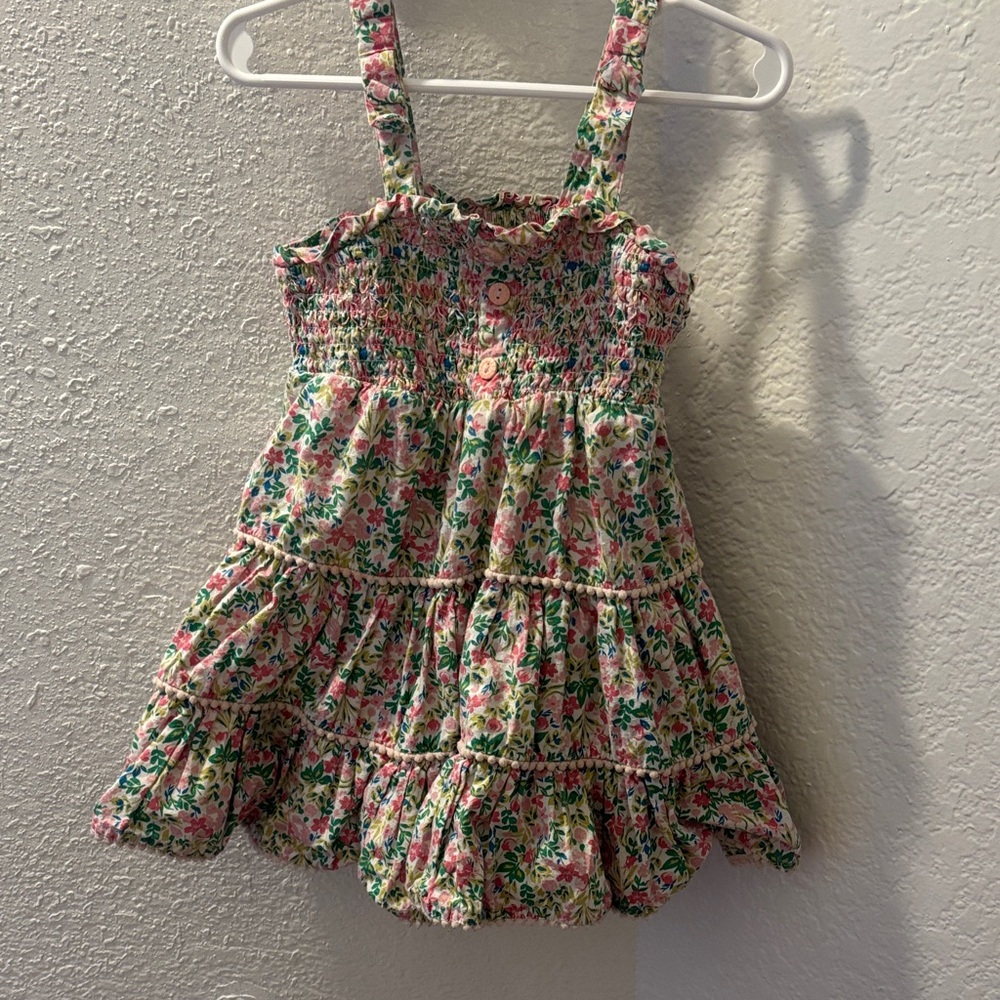 Joie Pink and Green Floral Kids Dress